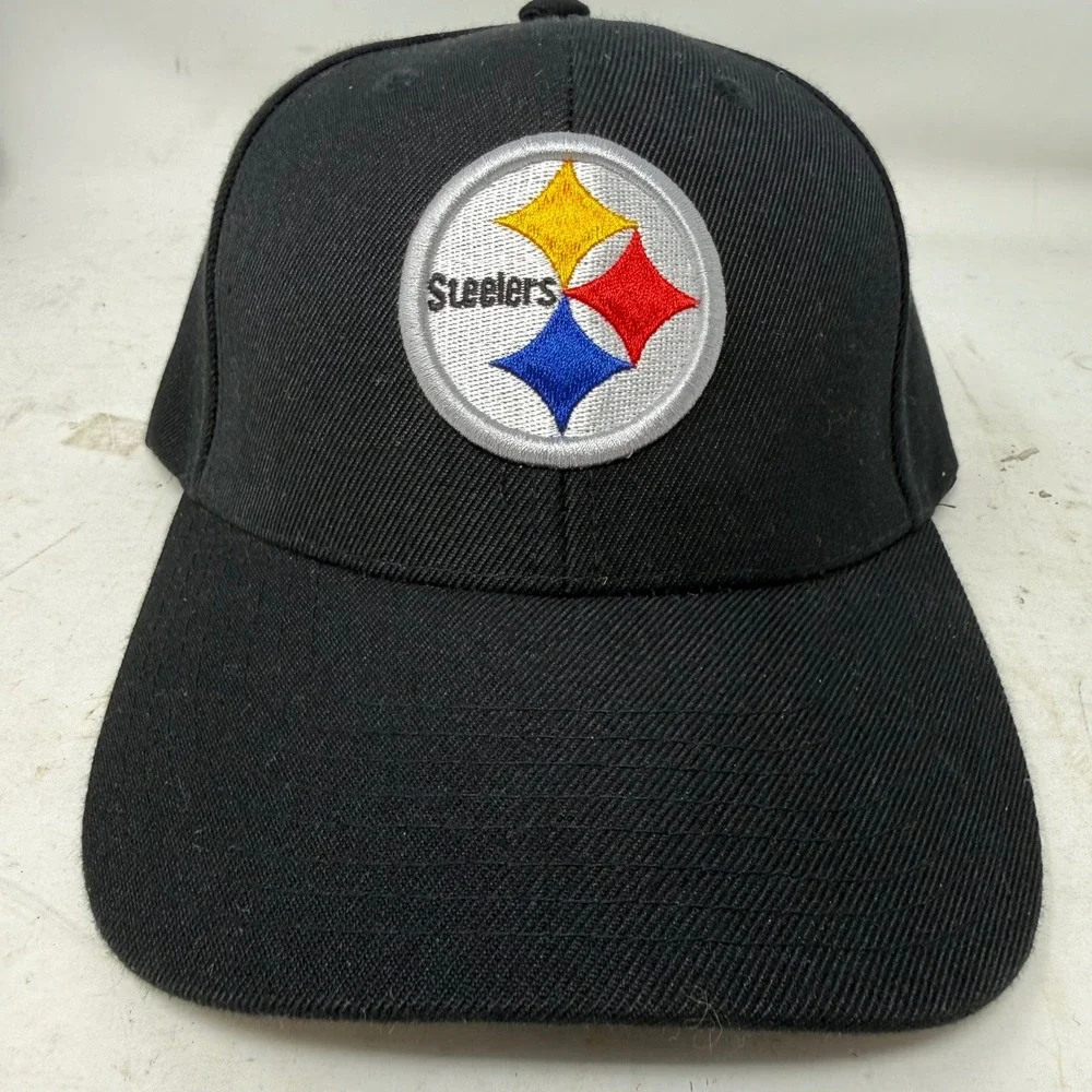 NFL Team Apparel Pittsburgh Steelers Hat Black Adjustable S&T Bank Promo Cap